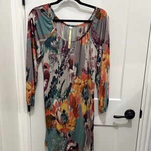 Uncle Frank Vibrant Floral Midi Dress